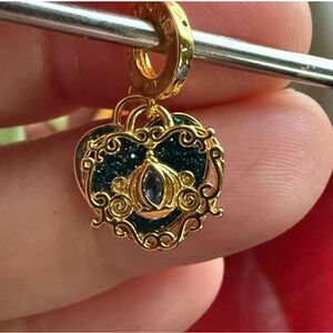 Gold and Blue Heart Pendant